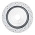 631-55010L by DYNAMIC FRICTION COMPANY - Brake Rotor - Drilled and Slotted - Silver