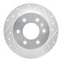 631-63174R by DYNAMIC FRICTION COMPANY - Brake Rotor - Drilled and Slotted - Silver