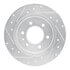 631-63174R by DYNAMIC FRICTION COMPANY - Brake Rotor - Drilled and Slotted - Silver