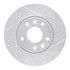 631-67114R by DYNAMIC FRICTION COMPANY - Brake Rotor - Drilled and Slotted - Silver