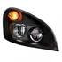 35799 by UNITED PACIFIC - Headlight Assembly - RH, LED, Black Housing, High/Low Beam, with LED Signal Light