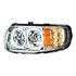 35784 by UNITED PACIFIC - Headlight Assembly - LH, LED, Chrome Housing, High/Low Beam, with 6 LED Signal and 100 LED Position Light