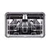 34136 by UNITED PACIFIC - Heated LED Headlight - RH/LH, 4 x 6", Rectangle, Black Housing, High Beam