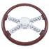 88129 by UNITED PACIFIC - Steering Wheel - 18" Skull with Hub, for 1998-2005 Peterbilt and 2001-2002 Kenworth