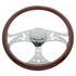 88141 by UNITED PACIFIC - Steering Wheel - 18" Chrome Lady with Hub, for Peterbilt 1998-2005 and Kenworth 2001-2002