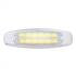 38218 by UNITED PACIFIC - Clearance/Marker Light - with Bezel, 12 LED, Rectangular, Amber LED/Clear Lens