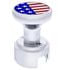 70792 by UNITED PACIFIC - Manual Transmission Shift Knob - Gearshift Knob, Chrome, 13/15/18 Speed Thread-on, with Adapter, US Flag