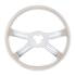 88283 by UNITED PACIFIC - Steering Wheel - 18", Vibrant Color, 4 Spoke, Pearl White