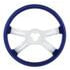 88277 by UNITED PACIFIC - Steering Wheel - 18", Vibrant Color, 4 Spoke, Indigo Blue