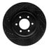 633-54287R by DYNAMIC FRICTION COMPANY - Brake Rotor - Drilled and Slotted - Black