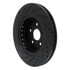 633-76158R by DYNAMIC FRICTION COMPANY - Brake Rotor - Drilled and Slotted - Black