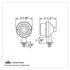 33413 by UNITED PACIFIC - Halogen Honda Light - Assembly, with Crystal Reflector, Double Contact Bulb, Amber Lens, Chrome-Plated Steel, Watermelon Design, 1-1/8" Mounting Arm