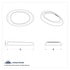 34032 by UNITED PACIFIC - Light Bezel - Chrome, Plastic, for Sleeper Light, Wide Flange, for Freightliner