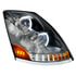 35750 by UNITED PACIFIC - Headlight Assembly - LED, RH, Chrome Housing, High/Low Beam, with 18 LED Amber Signal (Sequential), 100 LED White DRL, 6 LED Side Marker