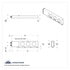 61680 by UNITED PACIFIC - Light Bar - Rear, Spring Loaded, with 2.5" Bolt Pattern, Stop/Turn/Tail Light, Red LED, Clear Lens, Chrome/Steel Housing, with Chrome Bezels and Visors, 36 LED Per Light