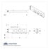 61747 by UNITED PACIFIC - Light Bar - Rear, Spring Loaded, with 3.75" Bolt Pattern, Reflector/Stop/Turn/Tail Light, Red LED, Clear Lens, Chrome/Steel Housing, with Chrome Bezels and Visors, 7 LED Per Light