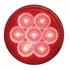 62776 by UNITED PACIFIC - Light Bar - Rear, One-Piece, Reflector/Stop/Turn/Tail Light, Red LED and Lens, Chrome/Steel Housing, with Chrome Bezels, 7 LED Per Light