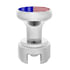 70792 by UNITED PACIFIC - Manual Transmission Shift Knob - Gearshift Knob, Chrome, 13/15/18 Speed Thread-on, with Adapter, US Flag