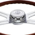 88178 by UNITED PACIFIC - Steering Wheel - 18" 4-Spoke Style Wood, for 2006+ Peterbilt and 2003+ Kenworth Trucks