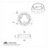 88290 by UNITED PACIFIC - Horn Button Bezel - Steering Wheel Horn Bezel, Pearl White