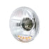 S2005LED by UNITED PACIFIC - Headlight - RH/LH, 5-3/4", Round, Chrome Housing, High/Low Beam, Crystal H4 Bulb, with 5 Amber LED Position Light