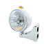 S2010LED by UNITED PACIFIC - Headlight - RH/LH, 7", Round, Chrome Housing, High/Low Beam, HB2/9003 Bulb, with 10 Amber LED Position Light