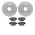 7302-74023 by DYNAMIC FRICTION COMPANY - Brake Rotor - Drilled & Slotted - Silver w/3000 Ceramic Brake Pads