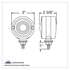 38855 by UNITED PACIFIC - Single Face LED Marker Light - Assembly, 15 LED, Clear Lens/Amber LED, Chrome-Plated Steel, 3" Lens, Round Design