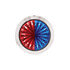 39236 by UNITED PACIFIC - Clearance Light - 3/4", 4 LED, Mini Watermelon, Red and Blue LED, Clear Lens, Double Fury