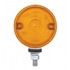 39432 by UNITED PACIFIC - Single Face LED Marker Light - Assembly, Dual Function, 15 LED, Amber Lens/Amber LED, Chrome-Plated Steel, 3" Lens, Round Design