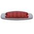 39452 by UNITED PACIFIC - Clearance/Marker Light - Red LED/Red Lens, Rectangle Design, with Reflector, 10 LED