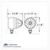39491 by UNITED PACIFIC - Single Face LED Marker Light - 17 LED, Clear Lens/Red LED, Chrome-Plated Steel, Watermelon Design