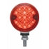 39572 by UNITED PACIFIC - Marker Light - Reflector, Single Face, LED, Assembly, 15 LED, Red Lens/Red LED, Chrome-Plated Steel, 3" Lens, Round Design