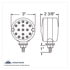 39572 by UNITED PACIFIC - Marker Light - Reflector, Single Face, LED, Assembly, 15 LED, Red Lens/Red LED, Chrome-Plated Steel, 3" Lens, Round Design