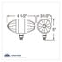 39586 by UNITED PACIFIC - Marker Light - Reflector, Double Face, LED, Assembly, 17 LED, Amber and Red Lens/Amber and Red LED, Chrome-Plated Steel, Watermelon Design