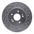 631-03060R by DYNAMIC FRICTION COMPANY - Brake Rotor - Drilled and Slotted - Silver