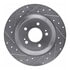 631-03060R by DYNAMIC FRICTION COMPANY - Brake Rotor - Drilled and Slotted - Silver