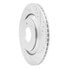 631-03062R by DYNAMIC FRICTION COMPANY - Brake Rotor - Drilled and Slotted - Silver
