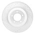 631-03062R by DYNAMIC FRICTION COMPANY - Brake Rotor - Drilled and Slotted - Silver