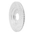 631-03062L by DYNAMIC FRICTION COMPANY - Brake Rotor - Drilled and Slotted - Silver