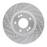 631-03066L by DYNAMIC FRICTION COMPANY - Brake Rotor - Drilled and Slotted - Silver