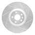 631-11033R by DYNAMIC FRICTION COMPANY - Brake Rotor - Drilled and Slotted - Silver