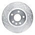 631-11034L by DYNAMIC FRICTION COMPANY - Brake Rotor - Drilled and Slotted - Silver