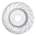 631-26007L by DYNAMIC FRICTION COMPANY - Brake Rotor - Drilled and Slotted - Silver