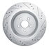 631-55010L by DYNAMIC FRICTION COMPANY - Brake Rotor - Drilled and Slotted - Silver