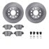 6312-74090 by DYNAMIC FRICTION COMPANY - Brake Rotor with 3000 Ceramic Brake Pads and Hardware