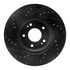 633-03066R by DYNAMIC FRICTION COMPANY - Brake Rotor - Drilled and Slotted - Black