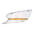 41778 by UNITED PACIFIC - Grille Air Intake - LH, Chrome, Amber LED, Clear Lens, with Reflector LED Light