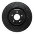 633-21048L by DYNAMIC FRICTION COMPANY - Brake Rotor - Drilled and Slotted - Black