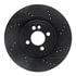 633-32008R by DYNAMIC FRICTION COMPANY - Brake Rotor - Drilled and Slotted - Black